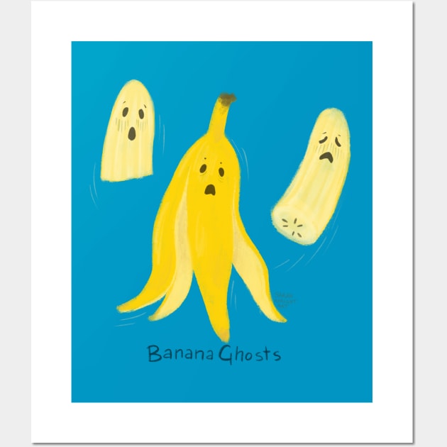 Banana Ghosts Wall Art by SarahWrightArt